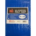 Mutual Industries 50 ft x 100 ft 5 Mil Tarp, Blue, Polyethylene, UV Resistant, Mildew Resistant 14963-25-50100